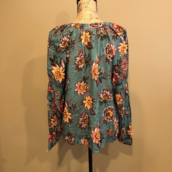 Anthropologie Farm Rio Paola Floral Peasant Blouse - Picture 6 of 6